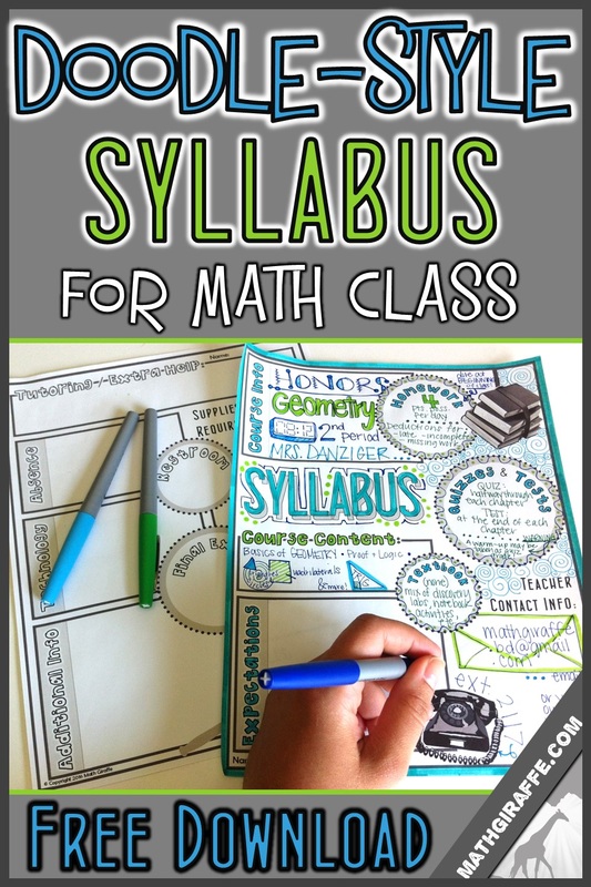 Syllabus for Math Class (Doodle-Style!)
