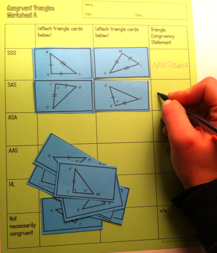 Proving triangles congruent worksheet free