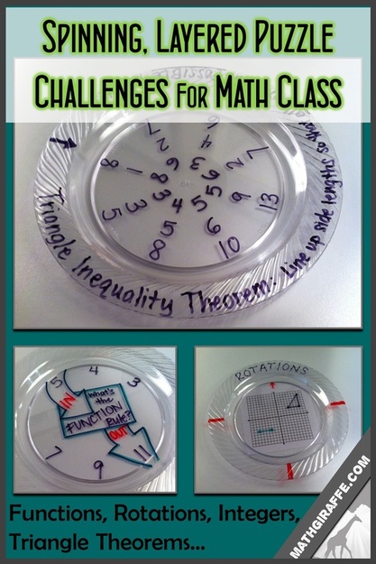 Layered, Spinning Plastic Plate Puzzles for Math Class