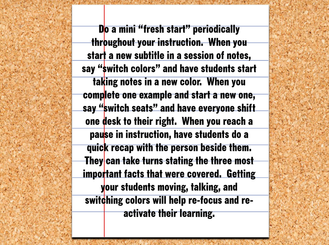 Refocus Your Students