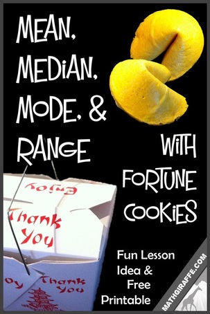Mean, Median, Mode, and Range with Fortune Cookies