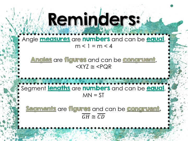 download congruent vs. equal skill poster for geometry