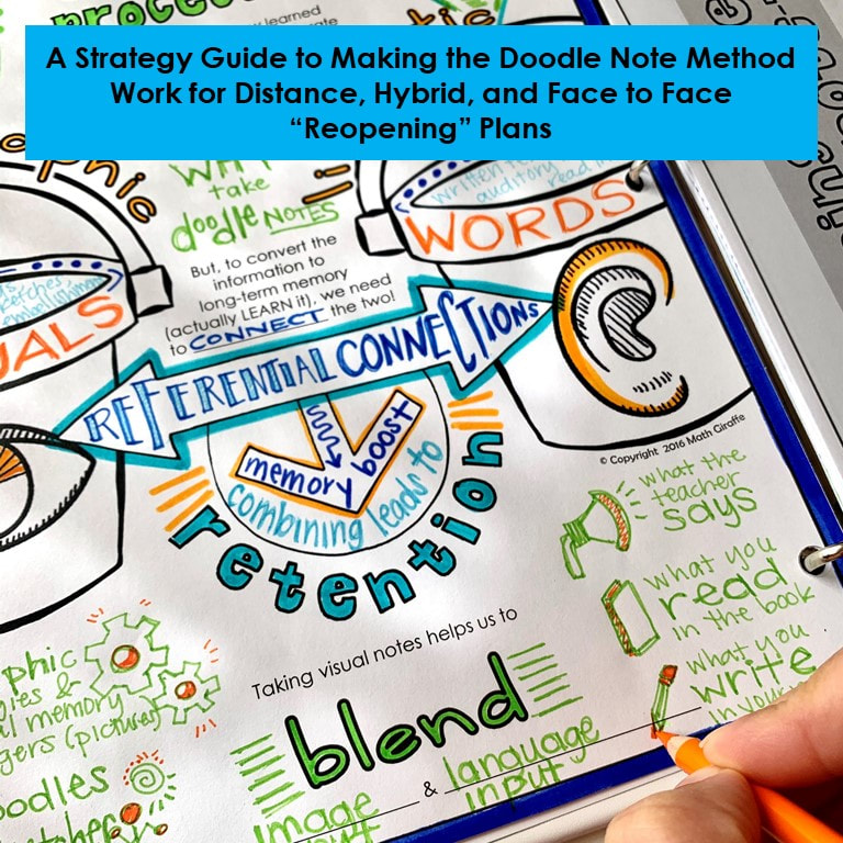 Doodle Notes for Hybrid and Distance Learning - Digital and Adjusted Visual Note Taking