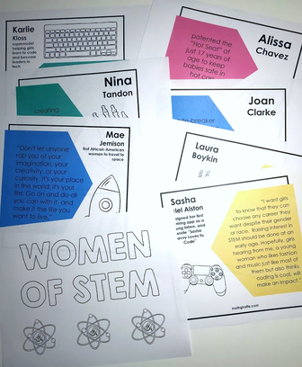 downloadable bulletin board graphics (FREE) - Women in STEM