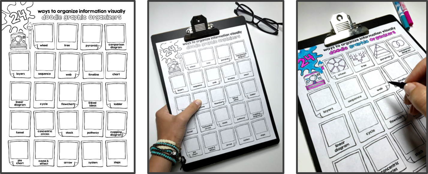 free download - graphic organizers for visual note taking and study guides