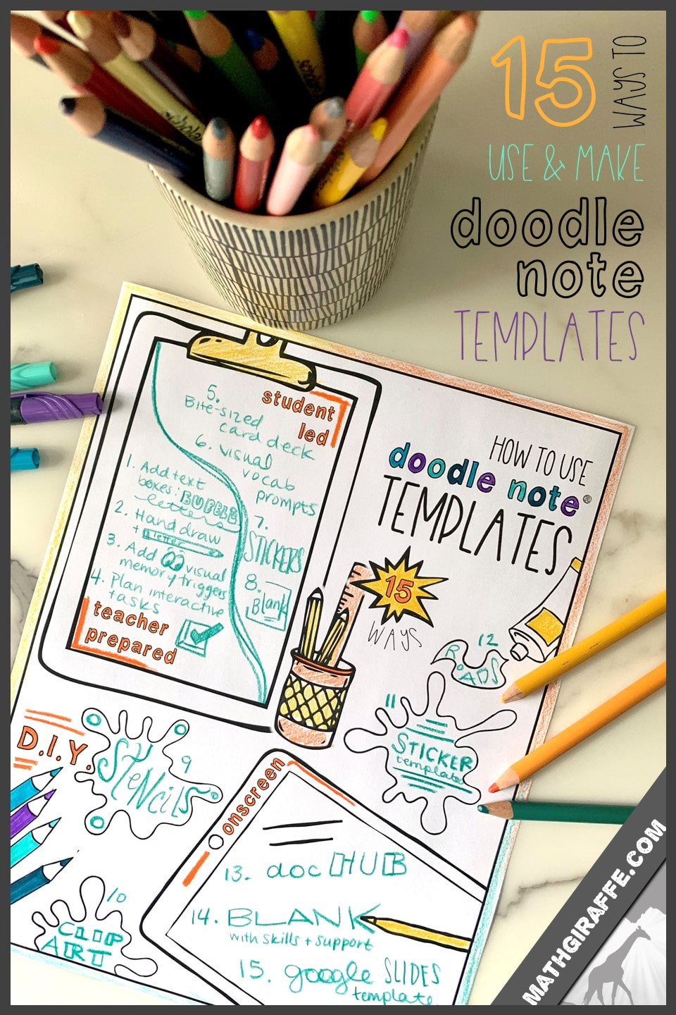 How to Use and Make Doodle Note Templates - D.I.Y. Doodle Notes