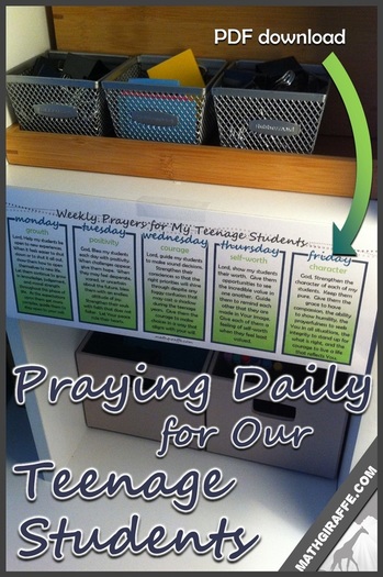 Praying Daily for Our Teenage Students