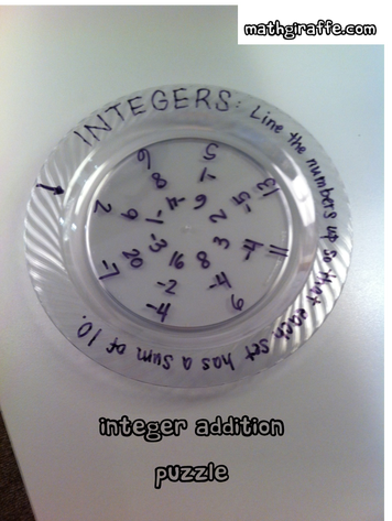 Adding Integers Station - Spinning, Layered Challenge Puzzle