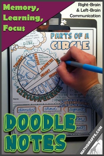 Doodle Notes for Math Class - Math Giraffe