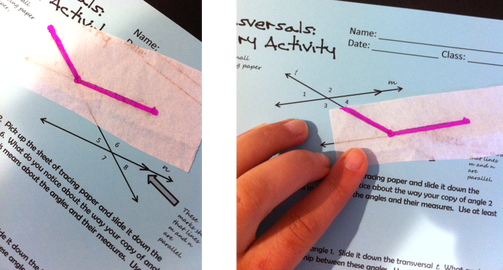 Discovering Corresponding Angles Along a Transversal