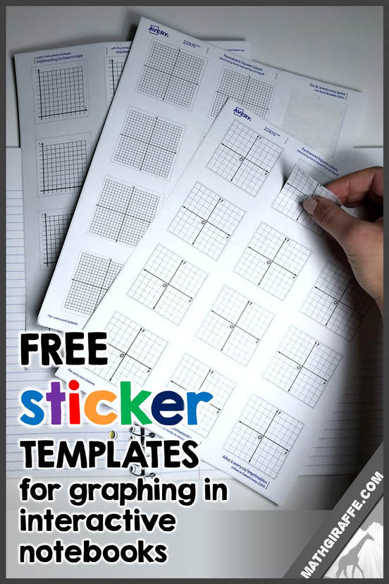 Downloadable coordinate plane templates and graphing grids for interactive math notebooks