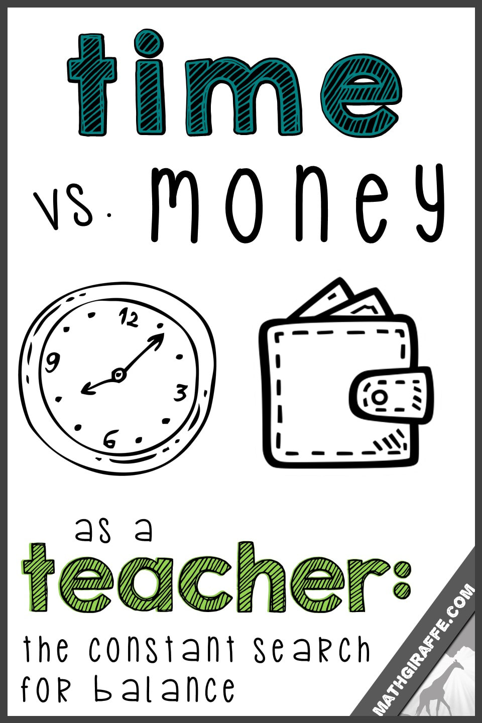 Why money-time balance is as important for teachers as the work-life balancing act (and some clarity on how to make decisions)