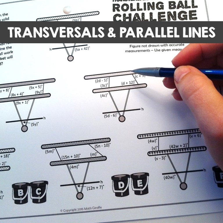 transversals and parallel lines activity